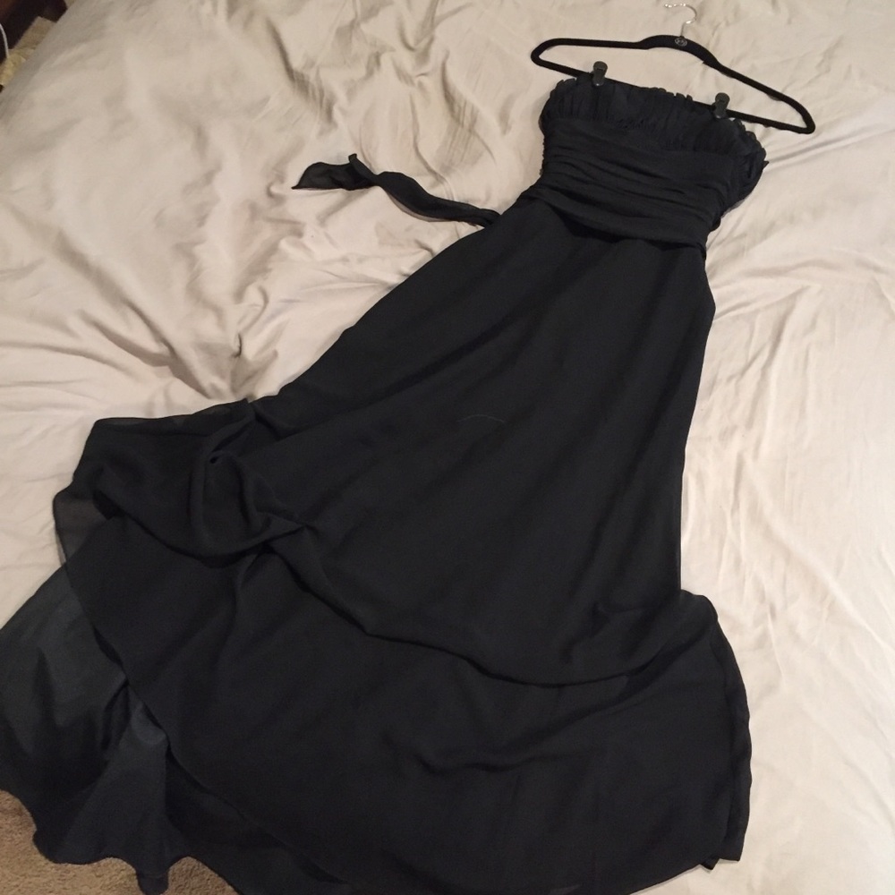 Black gown - homecoming prom bridesmaid halloween